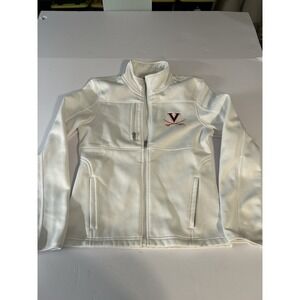 University Of Virginia Women's  Full‎ Zip Jacket Small White w/ Logo